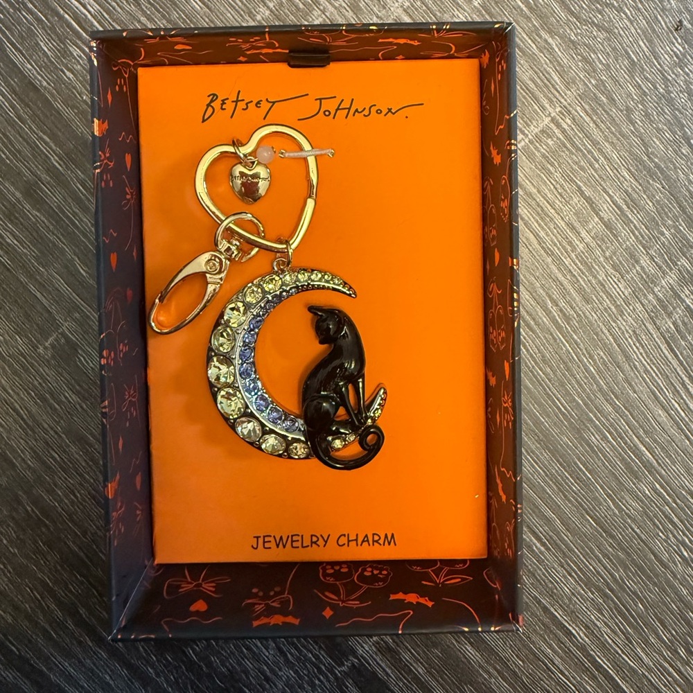 New In Package!  Betsey Johnson Bag Charm Keychain Jewelry Charm.  Halloween